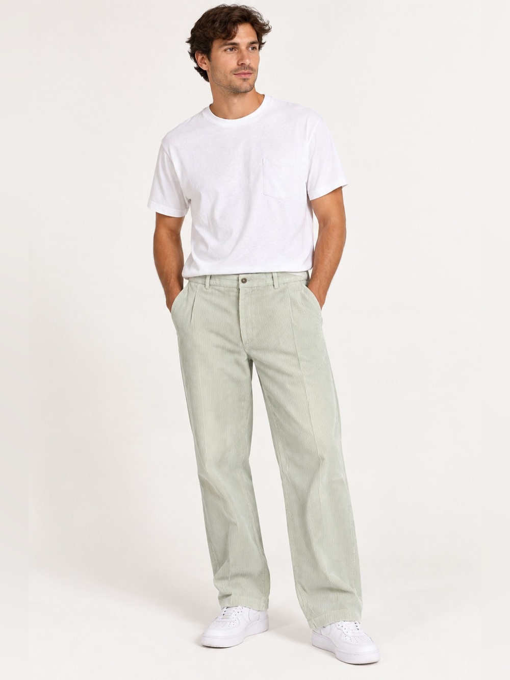 Brooks Brothers Men's Sage Green Corduroy Pants